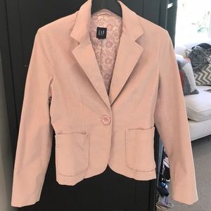 Dusty Pink GAP Velvet Blazer